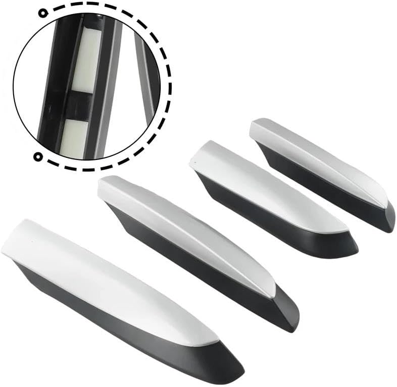 Roof Racks Boxes 4PCS ABS Roof Rack Cover for Toyota for RAV4 for XA40 2013-2018 Luggage Racks Rail End Shell Replacement Part Accessories Car Roof Bars