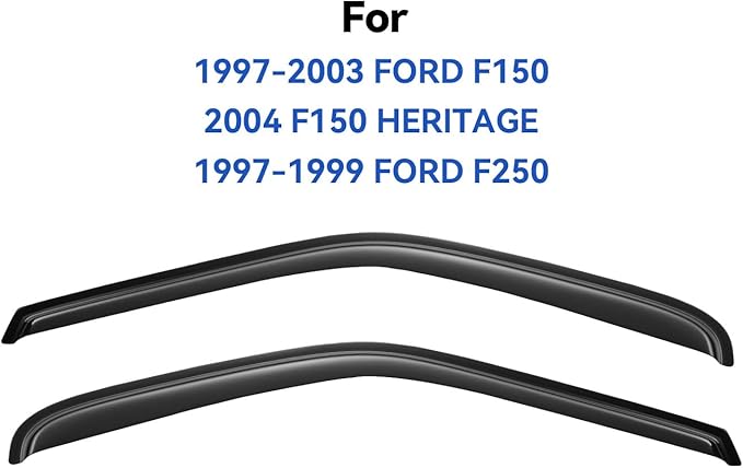 Window Visors Rain Guards for 1997-2003 Ford F150 Standard Cab, Out-Channel - Image 3