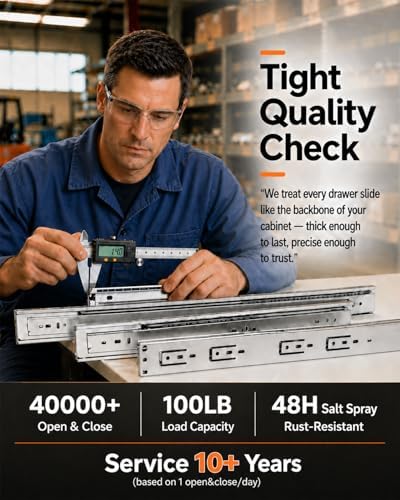 gobrico drawer slides 20 inch 2 pair，soft close showing dimensions