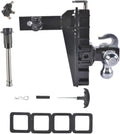 Trailer Hitch 2.0-Inch Receiver 8 Inch Drop Heavy Duty Tow Hitch 17000 LBS GTW Tri-Ball Mount with Hook