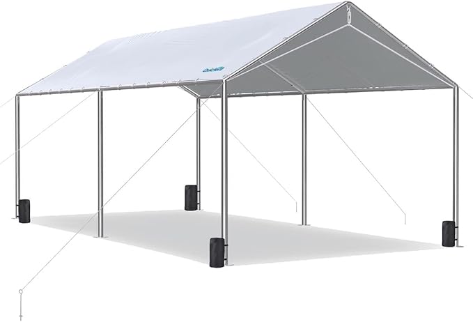 Quictent 10x20 ft Heavy Duty Car Canopy Galvanized Frame Carport Outdoor Party by QUICTENT