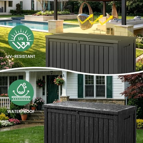 120 gallon outdoor storage box waterproof lockable resin, package contents