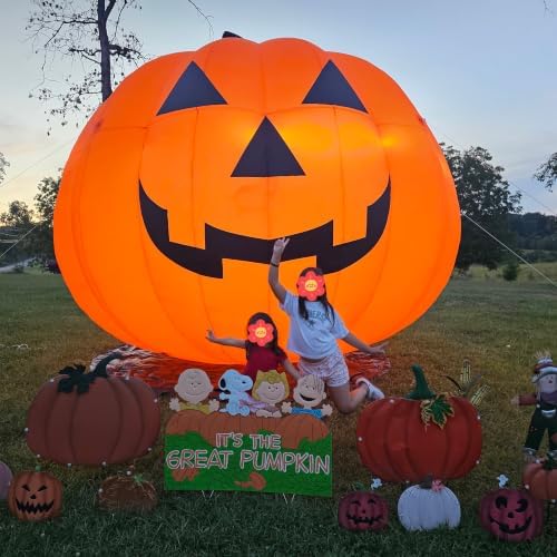 Giant 15Ft Halloween Inflatables Pumpkin Decorations, Blow Up Yard Decoration...