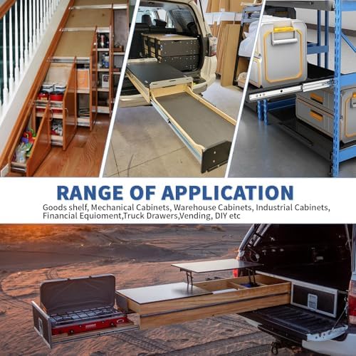 1 pair 260 lbs heavy duty drawer slides on a desk or shelf