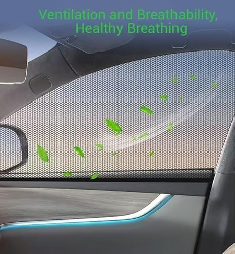 4PCS Car Window Screens for Subaru Outback 2021-2026 Breathable Mesh Sun Shade Fit Side Window Covers High Elastic Fabric Privacy Protection