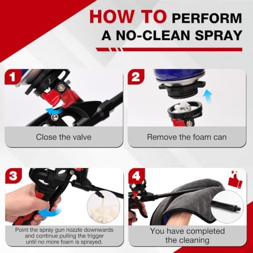 shall 2-pack professional expanding foam spray gun, close-up detail