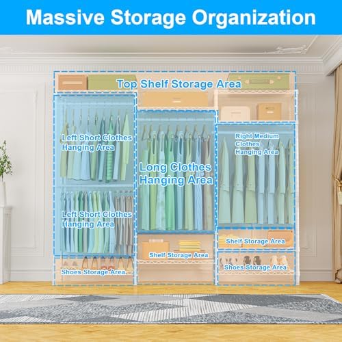 ulif e13 heavy duty clothes rack（with 4 hanger, close-up detail