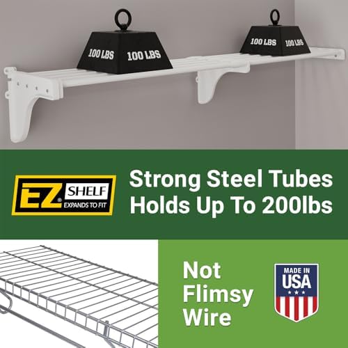 diy expandable closet shelf (no hanging rod) easy, side view