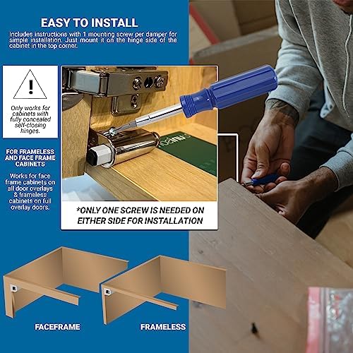 rok hardware soft close damper for cabinet doors/compact/softclose, side view