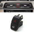 2PCS Hazard Warning Flasher Light Switch Door Lock Button | Emergency Hazard Warning Light Switch and Door Lock Control Button, for BMW 5’ F10 F11/6’ F06 F12/7’ F01 F02/5GT F07/X3 F25