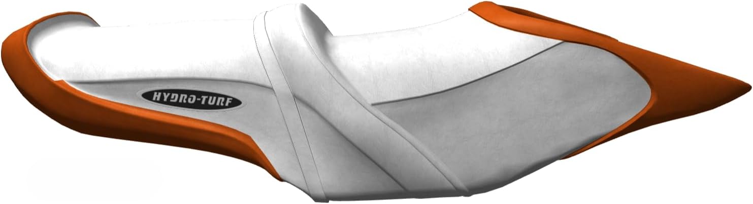 Hydro-Turf Seat Cover for Sea-Doo GTR 215 (12-16) / GTI SE 130, GTI SE 155, GTI LTD 155 (11-19) / GTR 230 (17-19) Colorway (White/Orange)