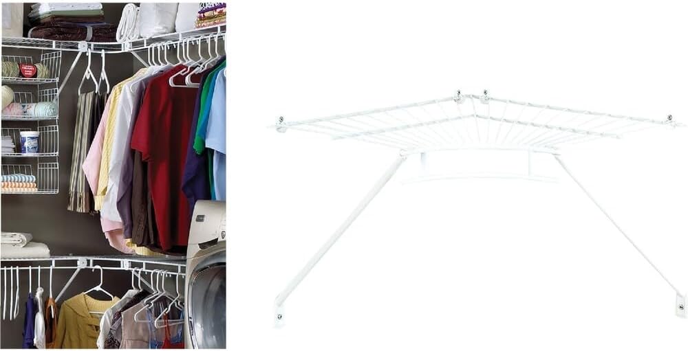 closetmaid 21066 corner shelf kit, 12-inch , white, main product view