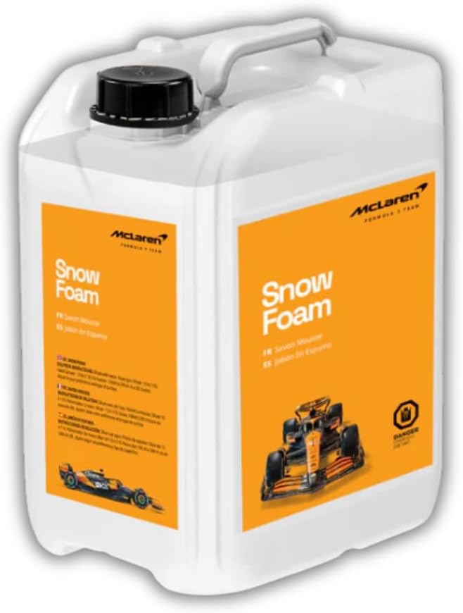 McLaren Car Care Pro-Series | Snow Foam Wash 5L – Professional Car Shampoo for| Ultra Thick Suds for Paint Protection, Safe for Waxed and Ceramic-Coated Vehicles, Heavy Dirt Removal