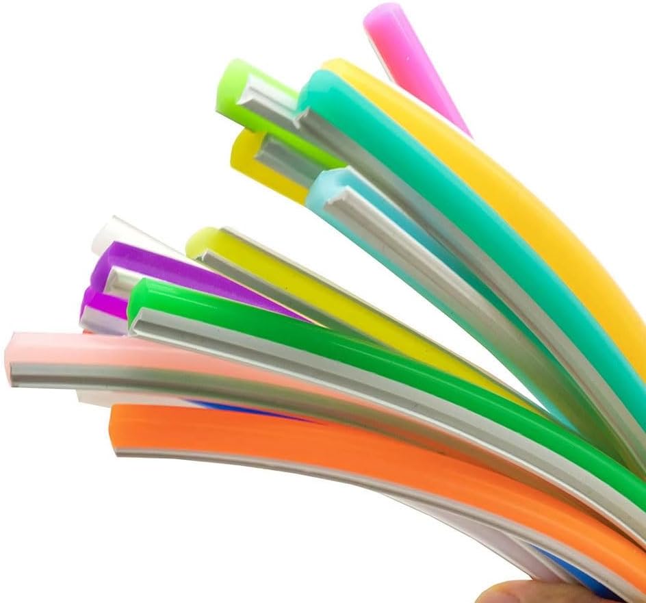 6mm Silicone Neon Strip Tube - Soft Bendable Light Channel, 5 Meters,1pcs | Orange