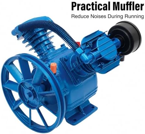 air compressor pump head 175psi 3hp 850rmp twin showing dimensions