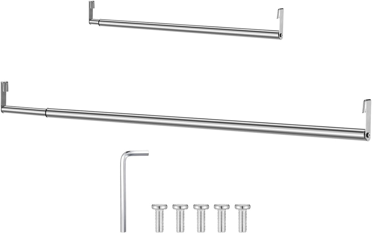 threehoney expandable closet hanger rod for wire shelf, main product view