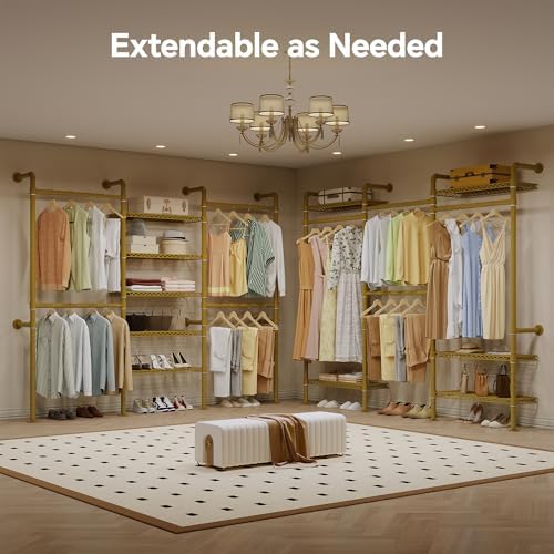 higeego w3 wall mounted clothes rack, industrial pipe, close-up detail