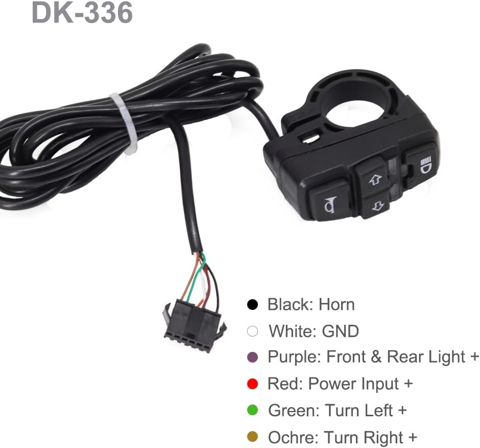 36v 48v ebike light kit, electric bike headlight showing dimensions