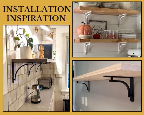 classic white heavy duty shelf brackets 12 inch, side view