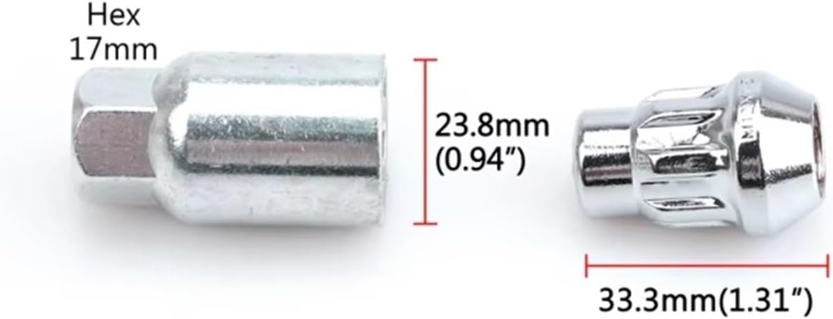 car Wheel Bolt for Chevrolet for Equinox 2005-2009 2018-2020 Anti Theft Locking Nuts Wheel Nuts Lug 60 Degree Rim Nut Auto Replacement Parts