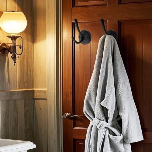 tofiigrem black wall hooks, 6 pack coat towel, package contents