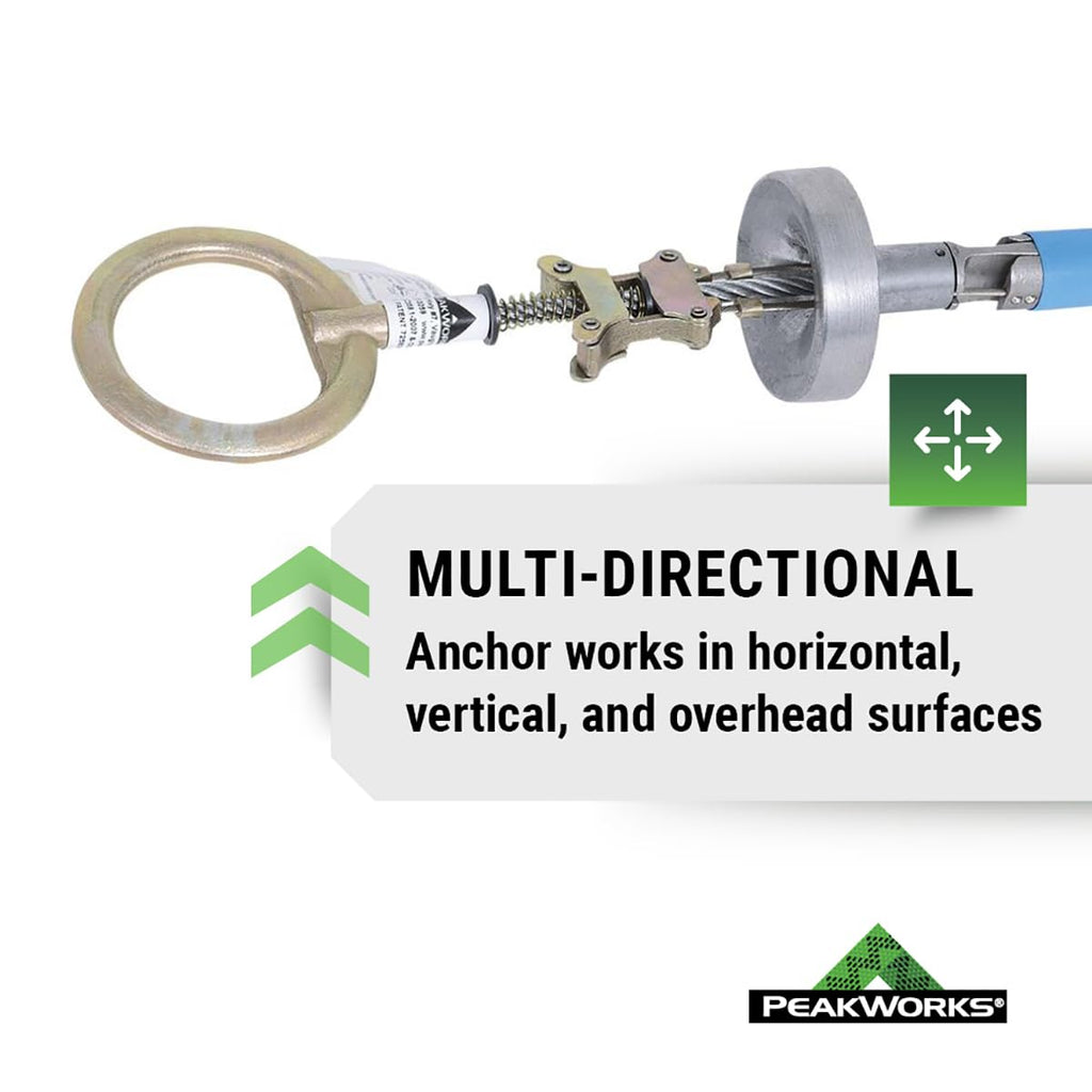 peakworks temporary reusable drop-in anchor for concrete, side view