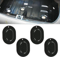 ANDPLAY 4pcs Trunk Floor Pan Drain Plug Plate Set Metal Compatible with A-Body, Chevelle, GTO, 442, GS 1967-1972 Fit A-Body, Chevelle, Lemans, Cutlass, Skylark 1973-1977 Black