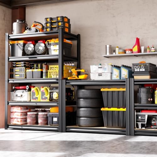 garage shelving for home & workshop organization, 5-tier, front angle view