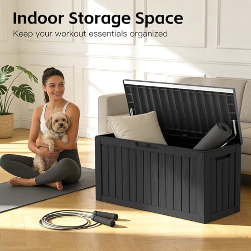 mars villa 90 gallon outdoor storage box, deck on a desk or shelf