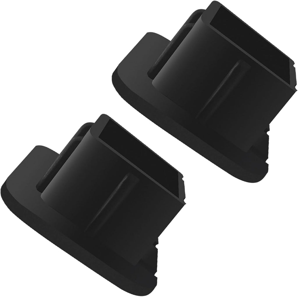2 Pack Trailer Hitch Cover 2 Inch Black Rubber Tow Receiver Tube Plug Cap Fits for 2" x 2" Square Receiver Tube Insert Fits for Class 3 4 5 to-yota F-ord GMC Che-vy Je-ep Le-xus Mer-cedes