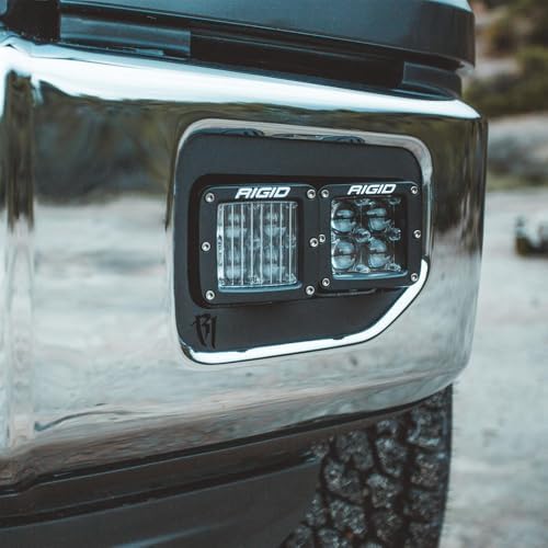 rigid industries d-series pro led light pods flood showing dimensions