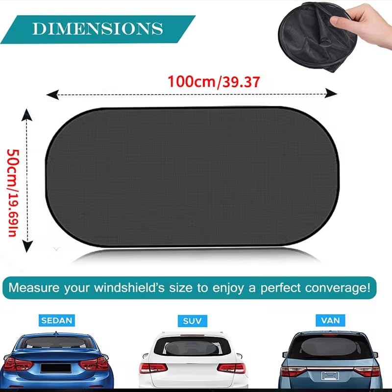 5pcs Car Sunshade Set, 4 Car Side Window Sunshades and 1 Car Rear Window Sunshade, Universally Applicable, Portable Installation Sunshade Curtains