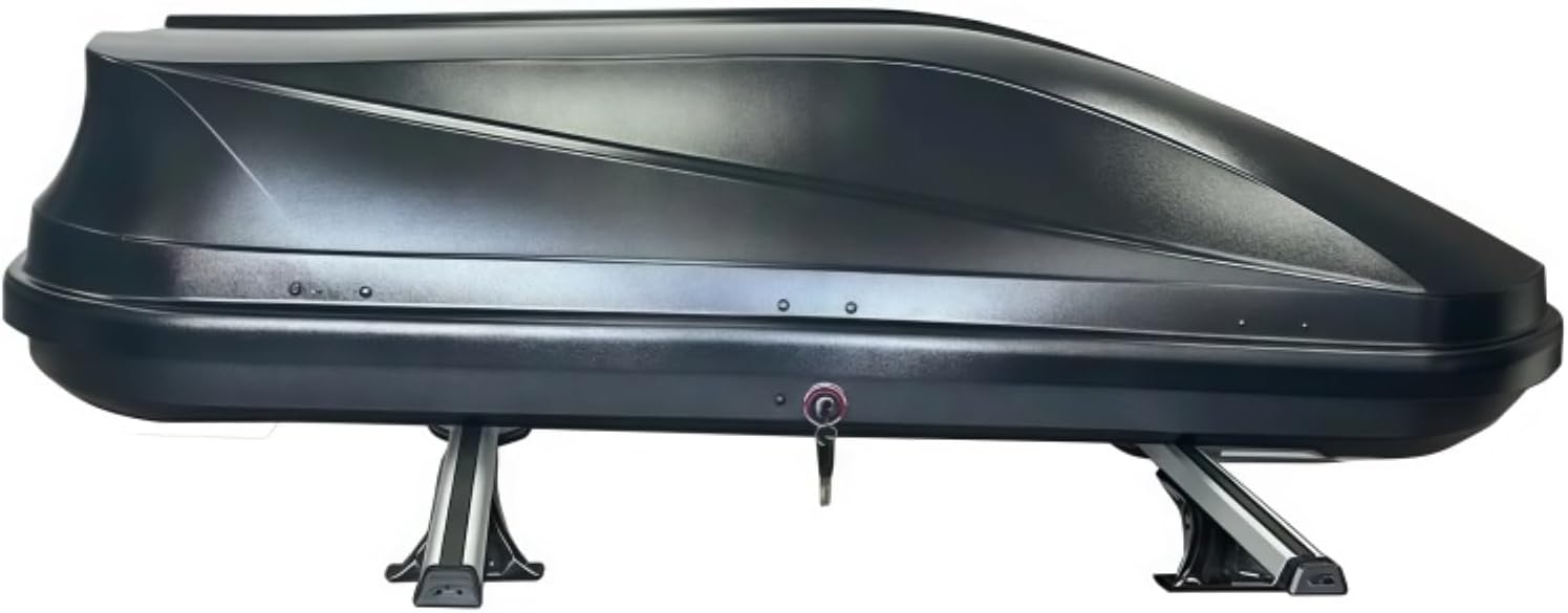 ABS/PC Universal Car Roof Box Storage Car Roof Box Camping 450L Roof Top Box Rooftop Cargo Carrier Luggage Rack Car Storage Roof Basket Automotive Exterior Accessories(Roof Rack Black)