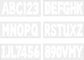 3'' Boat Registration Numbers Stickers and Letters Decals | 4 Sets Marine Alphabet Stickers Vinyl letters for Personal Watercraft Jet Skis, Sea-Doo, Pontoon Boats White