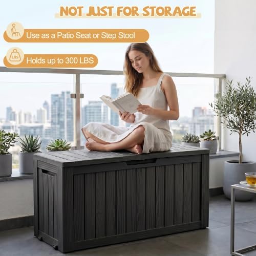 efu outdoor storage box, 160 gal gen 2 on a desk or shelf