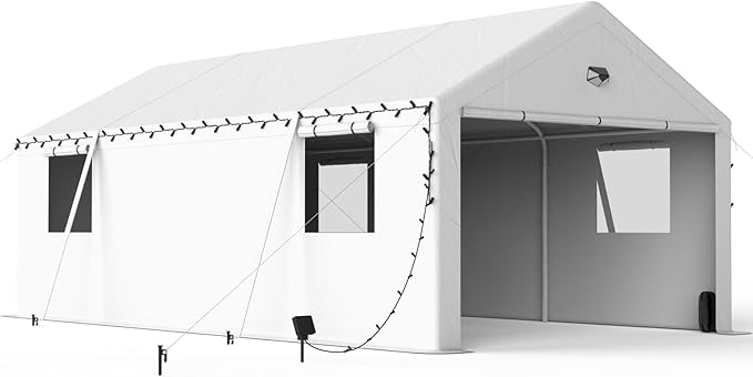 13x25 Carport Canopy, Heavy Duty Car Port, Portable Car Ports Garage by BENASS