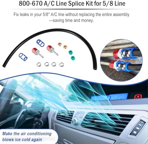 800-670 ac line repair kit a/c splice kit showing dimensions