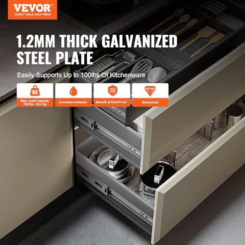 vevor soft close drawer slides 10 pairs 20 shown in use