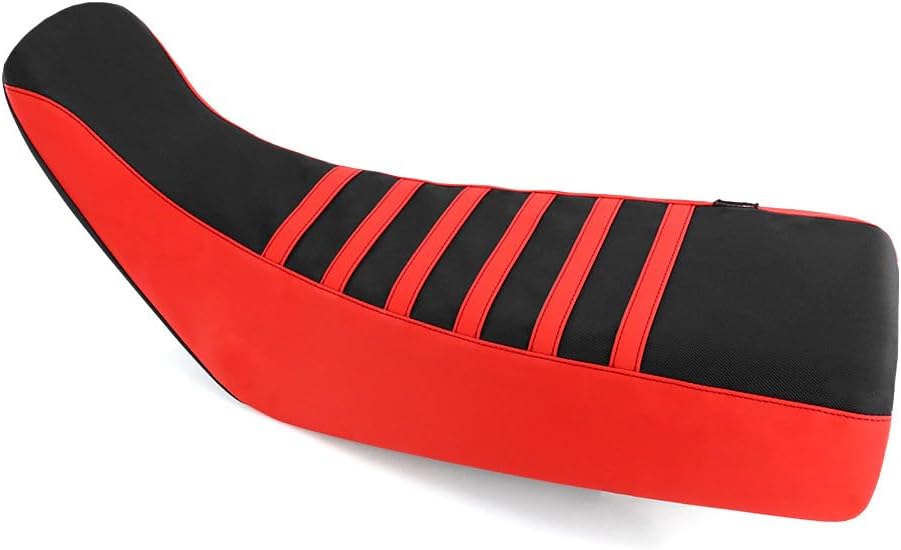 xitomer for XR650L Striped Grip Gripper Seat Cover Compatible with XR650L 1993-2024 Anti-Slip Motorcycle Dirt Bike Seat Cover Gripper Soft Stripe Seat Protection (Red)