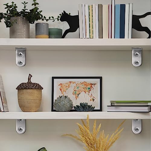pelopy 100 pcs l bracket stainless steel 90 on a desk or shelf