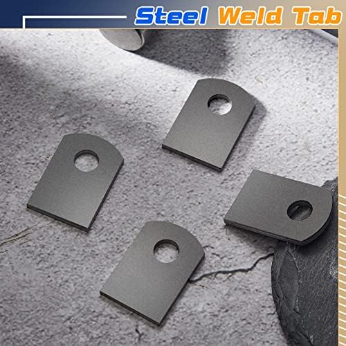 dunzy 100 pcs steel weld on tabs, universal on a desk or shelf