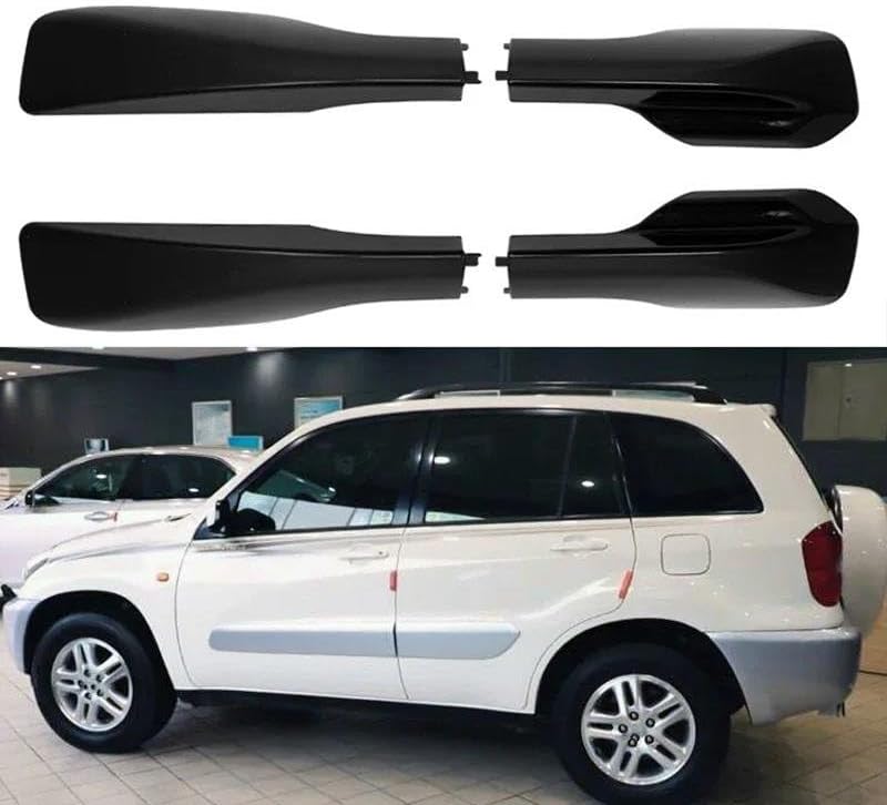 Rooftop Cargo Carrier 4PCS ABS Roof Rack Bar Rail End Protection Cover Shell Car Styling Roof Rack Cover for Toyota for RAV4 for XA20 2001-2005 Roof Racks Boxes
