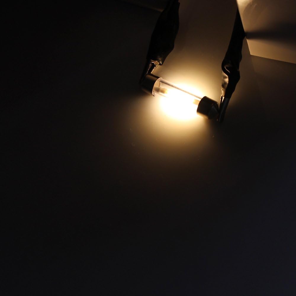 Weixuan 4 PCS LED Car Festoon Dome Interior Light 31MM 36MM 39MM 41MM COB Filament Reading Map Door Bulbs,Refrigerator Light Bulbs, RV Fridge Light Bulbs (Warm White, 39MM)