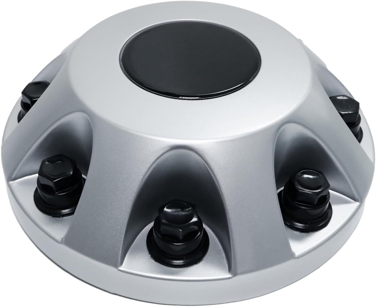 1PC New Silver Plastic Wheel Hub Center Cap Cover for Chevy Silverado 3500 HD 2011-2024 Pickup, Fit 8 Lug 17”x6.5 Dually Front Wheels, Part Number 9597796