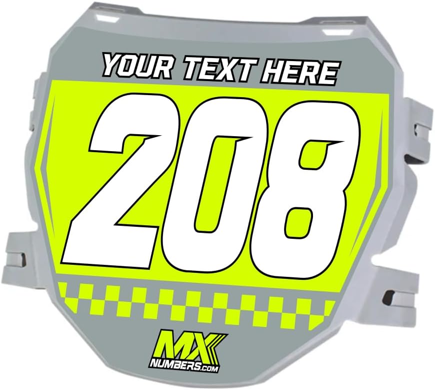 MxNumbers Custom ODI Downhill Plate Decal, Personalized Name Number and Colors, Race Graphics for Mountain and Electric Bikes