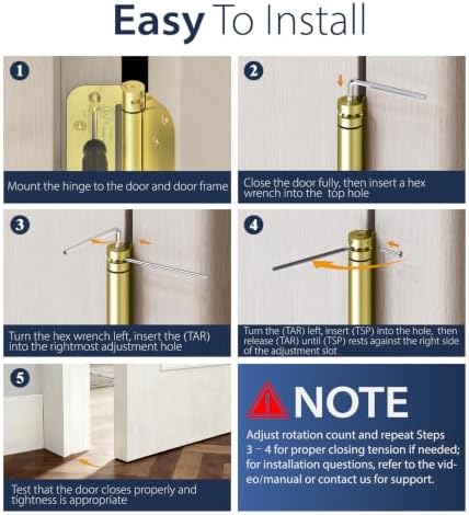 4 inch self closing door hinges,4-pack spring loaded showing dimensions