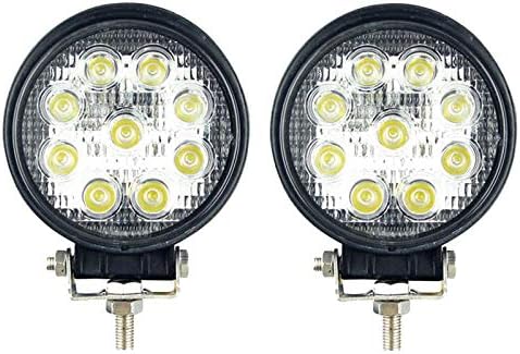 Custer Products 27-Watt L.E.D. Round Flood Lights (WL93FR-PR) - Pair