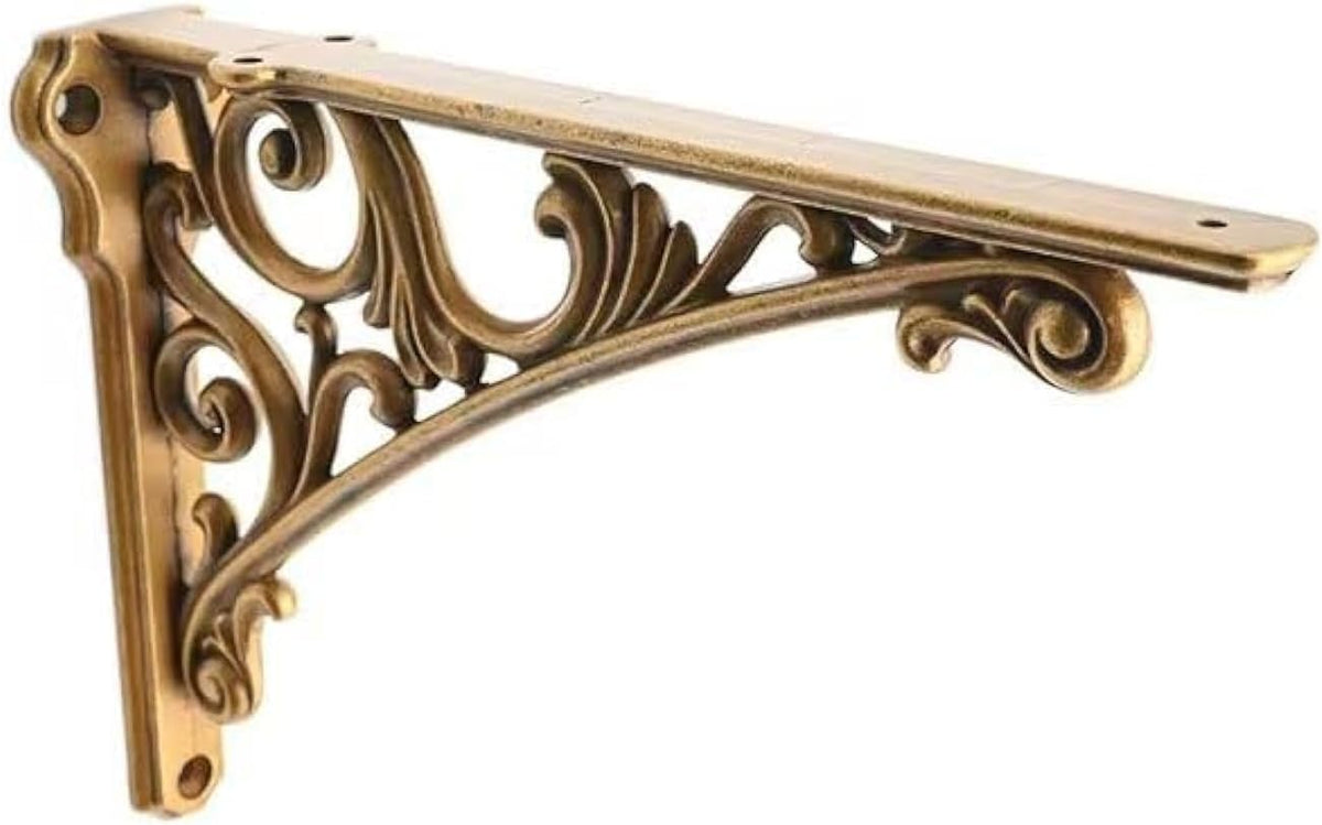 decorative shelf bracket 10 inch, antique brass shelf, main product view