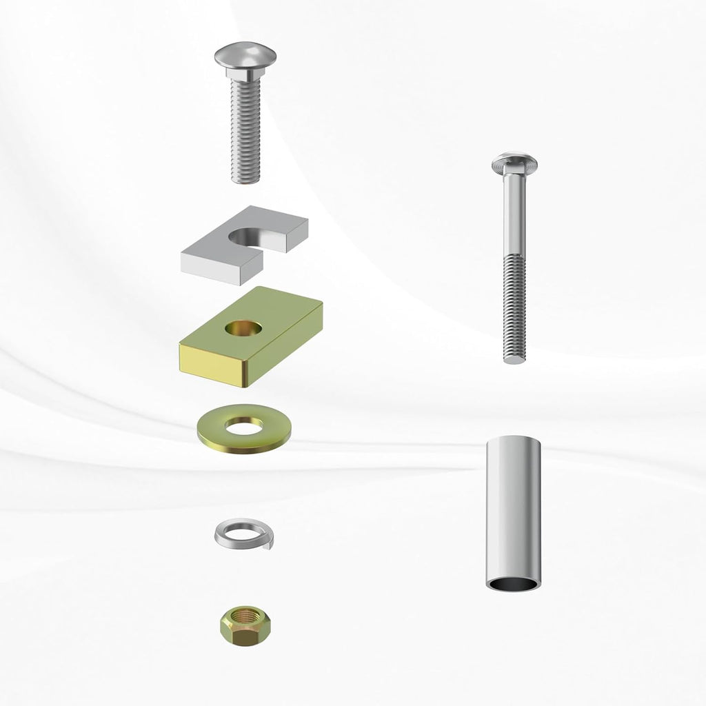Universal Installation Kit w/Hardware and Brackets Compatible with Reese 5th Wheel Trailer Hitches #30035 & #58058 (10 - Bolt Design)