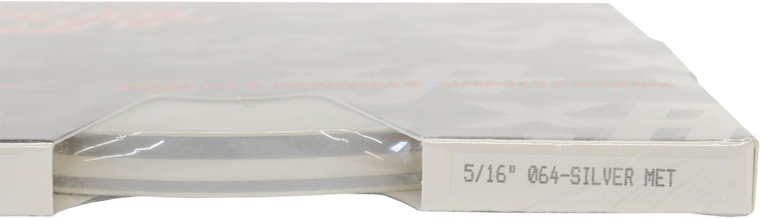 Universal TFX 0005064 - Auto Customizing Dual Pinstripe - 5/16" x 150' (1/8” Stripe, 1/8" Gap, Then 1/16” Stripe) - 064-Silver Metallic